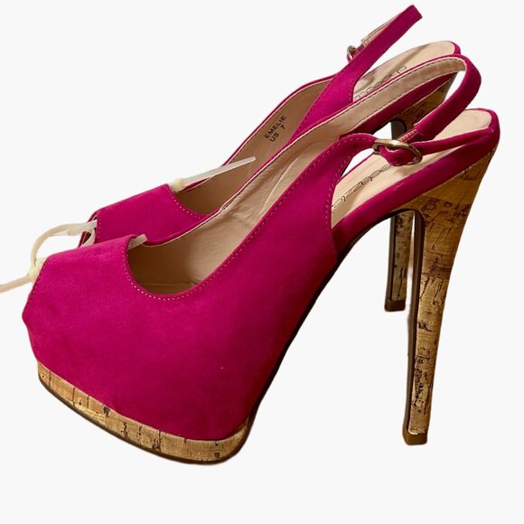 SHOE DAZZLE PINK STILETTOS 5 1/2 INCH HEEL SIZE 7 - Picture 7 of 16